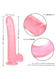 Fallo realistico con ventosa e testicoli Queen Size Dong 10 Inch