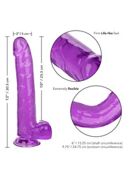 Fallo maxi con ventosa e testicoli Queen Size Dong 10 Inch
