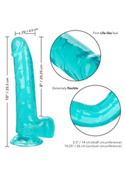 Fallo con ventosa e testicoli vaginale anale Queen Size Dong 8 Inch