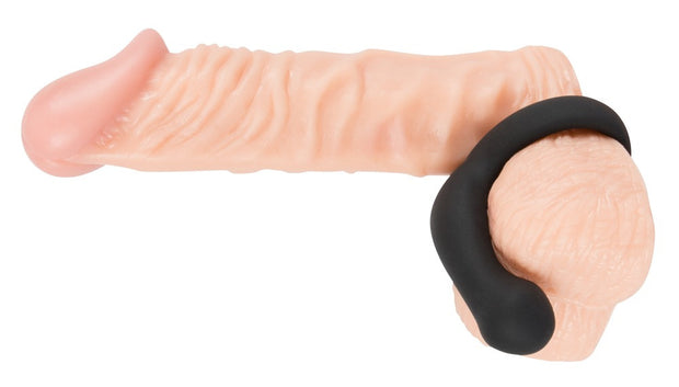 Anello fallico ritardande con plug anale Black Velvets Cock Ring