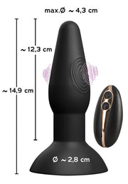 Vibratore anale in silicone anal plug butt vibrante Thumping Rectum Butt Plug