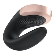 Vibratore Massaggiatore per coppia Double Love Black