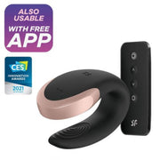 Vibratore Massaggiatore per coppia Double Love Black