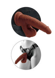 Fallo realistico con ventosa 3D Cock Swinging Balls 8 Inch