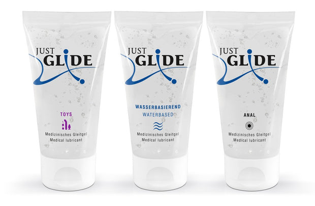 kit tris Lubrificante sessuale waterbased medical lubricant just glide 3 x 50ml