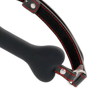 Morso sadomaso DARKNESS BONE GAG SILICONE BLACK