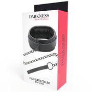 Collare con guinzaglio DARKNESS FULL BLACK COLLAR WITH LEASH