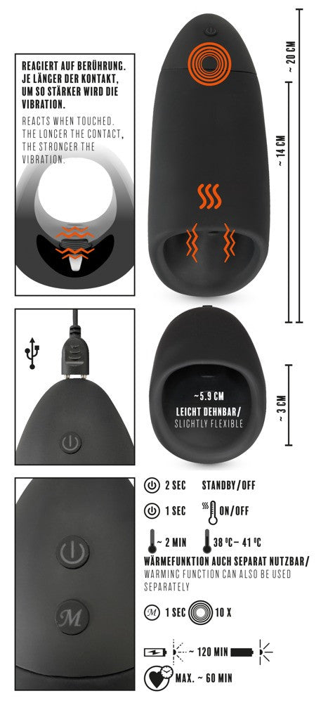 Masturbatore maschile Masturbator with 3 Functions