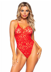 Body Seamless scroll lace bodysuit