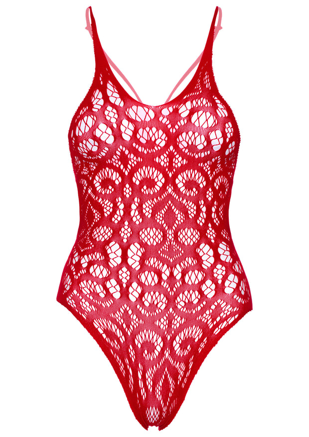 Body Seamless scroll lace bodysuit