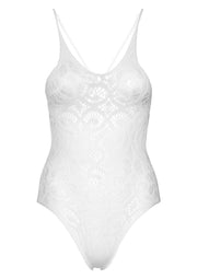 Body Seamless scroll lace bodysuit