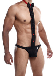 Perizoma in pizzo con cravatta MOB Tuxedo Lace Thong