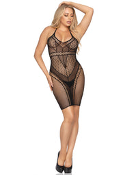 Mini abito Multi Net Halter Mini Dress