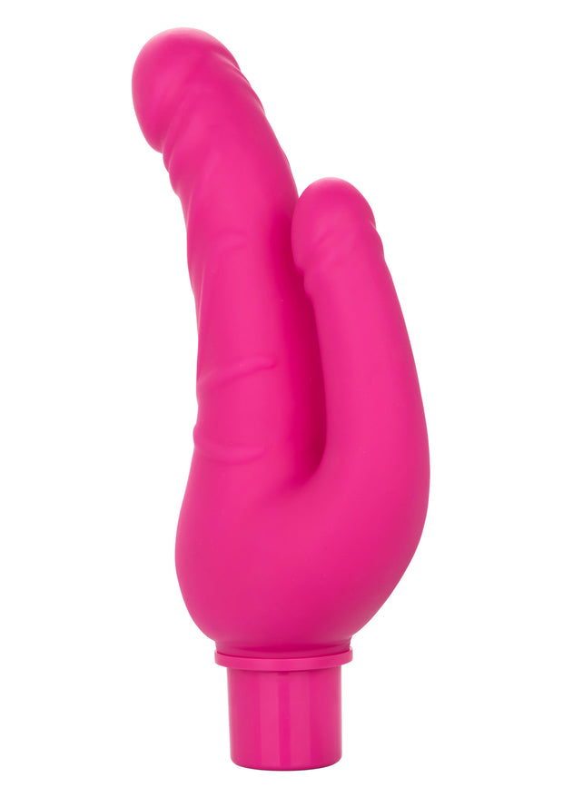 Vibratore doppio rosa Rechargeable Stud Over Under