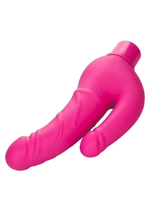 Vibratore doppio rosa Rechargeable Stud Over Under