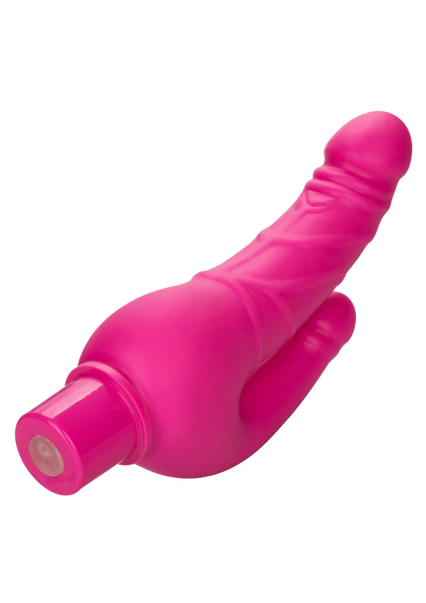 Vibratore doppio rosa Rechargeable Stud Over Under