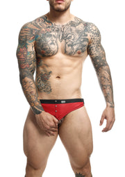 Perizoma uomo rosso DNGEON Cockring Jockstrap