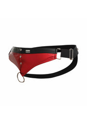 Perizoma uomo rosso DNGEON Cockring Jockstrap