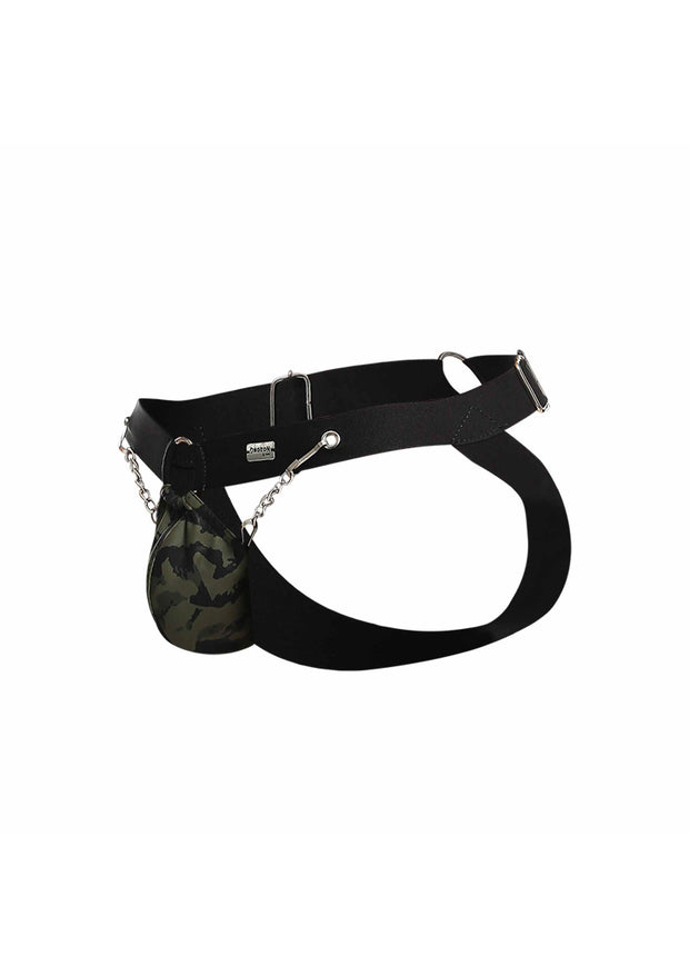 Perizoma uomo verde militare DNGEON Chain Jockstrap