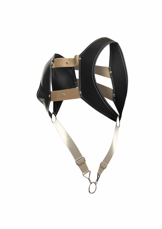 Pettorina nera e oro DNGEON Top Cockring Harness