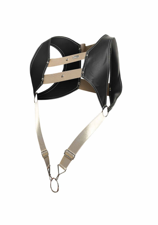 Pettorina nera e oro DNGEON Top Cockring Harness