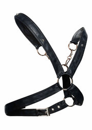 Pettorina nera in ecopelle  DNGEON Cross Chain Harness