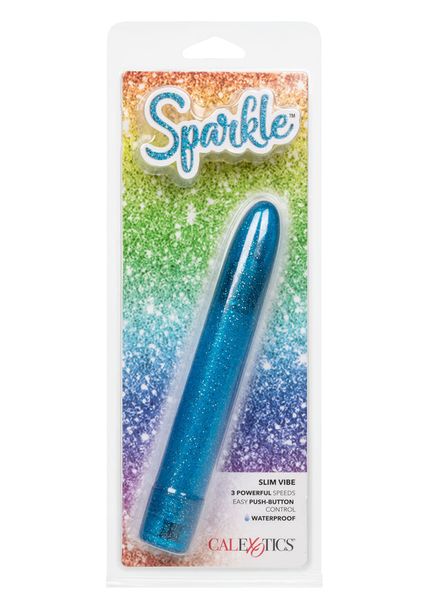 Vibratore classico blu Sparkle Slim Vibe