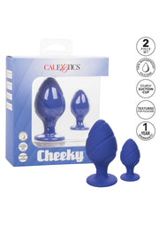 Plug anale blu 2 pz Cheeky Buttplug