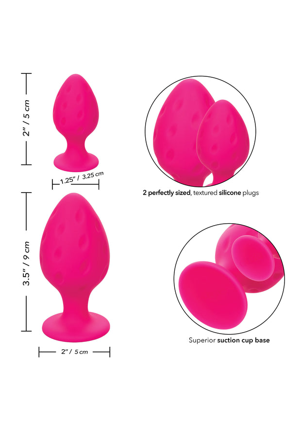 Plug anale rosa 2 pz Cheeky Buttplug