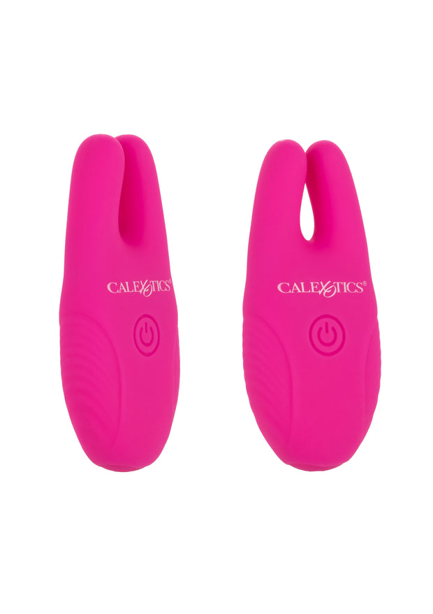 Morsetti vibranti rosa per capezzoli Silicone Remote Nipple Clamps