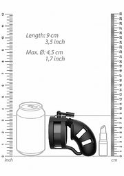 Gabbia di castità Model 18 - Sil Cage Ballsplitter - Black