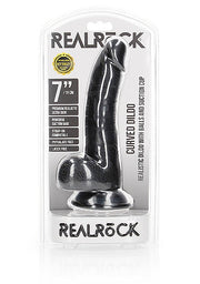 Fallo realistico nero Dildo with Balls and Suction Cup - 7''/ 18 cm