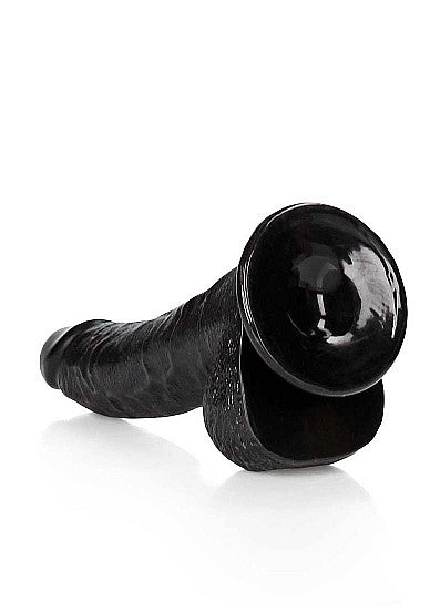 Fallo realistico nero Dildo with Balls and Suction Cup - 8''/ 20,5 cm
