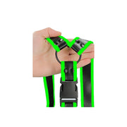 Pettorina bondage fosforescente Buckle Harness - Glow in the Dark - Neon Green/Black