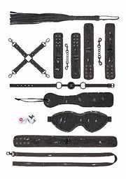 Kit sadomaso Denim Bondage Set Tough Denim Style Black