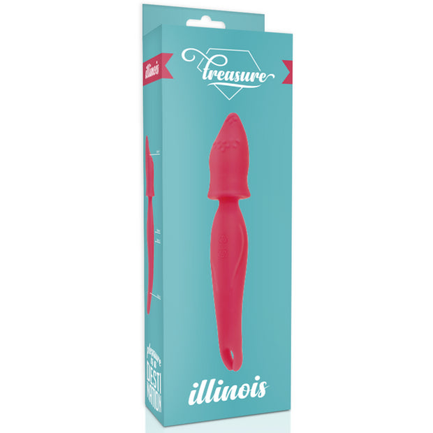 Vibratore wand TREASURE ILLINOISS WAND DUO SILICONE ROSA