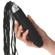 vibratore realistico Fallo anale vaginale vibrante dildo realistico in silicone con frusta bondage fetish nera