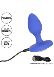 Plug anale vibrante Vibrating Probe Medium blu