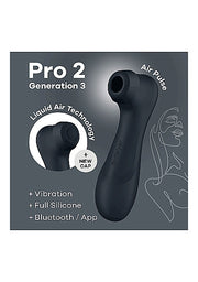 Succhia clitoride vibrante Pro 2 Generation 3 + Liquid Air Vibration & App Black