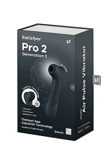 Succhia clitoride vibrante Pro 2 Generation 3 + Liquid Air Vibration & App Black