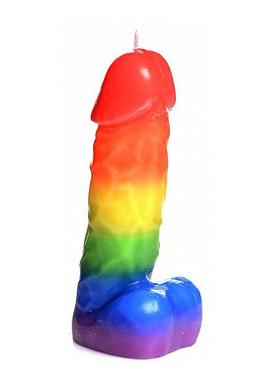 Candela bondage Pride Pecker Rainbow Drip Candle