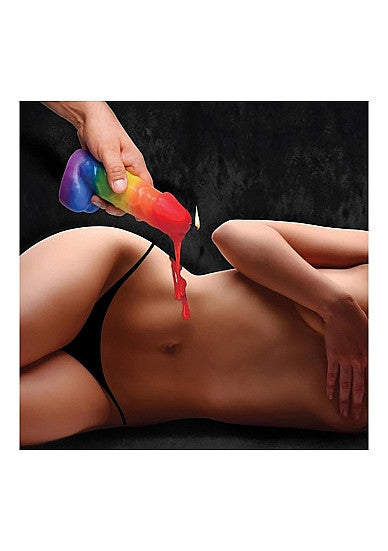 Candela bondage Pride Pecker Rainbow Drip Candle