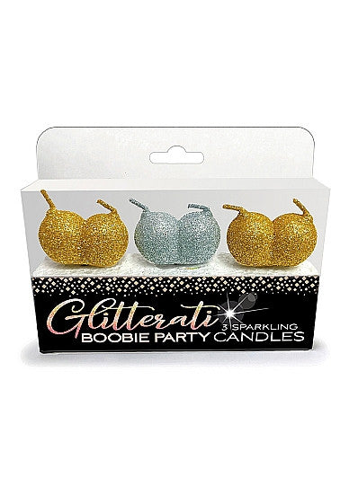 Candele divertenti Glitterati Boobie Candle Set