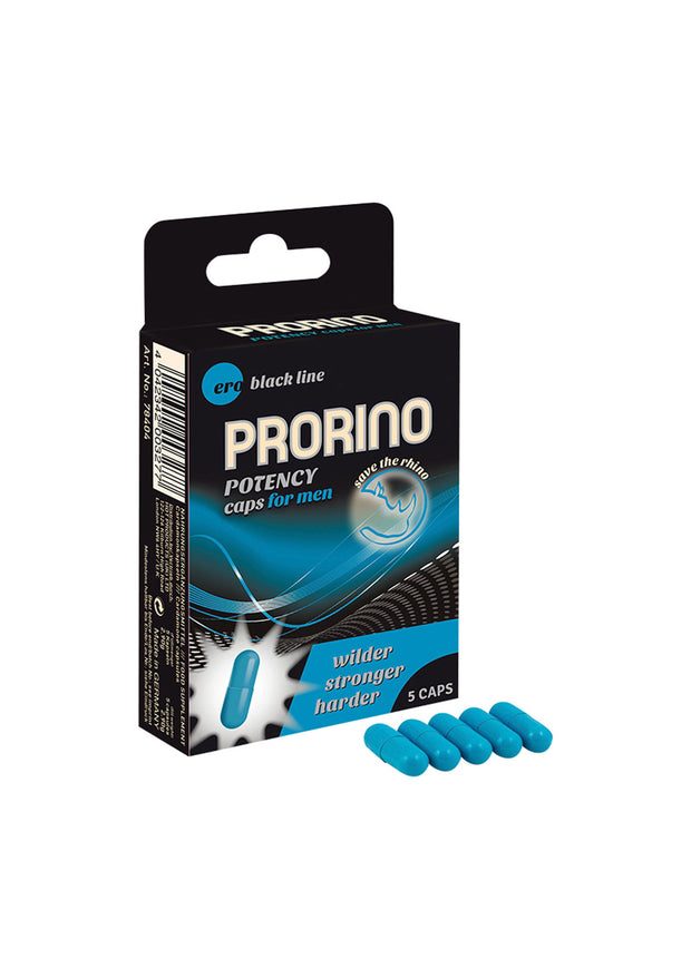 Pastiglie stimolanti pene Prorino Potency Caps Him 5pcs