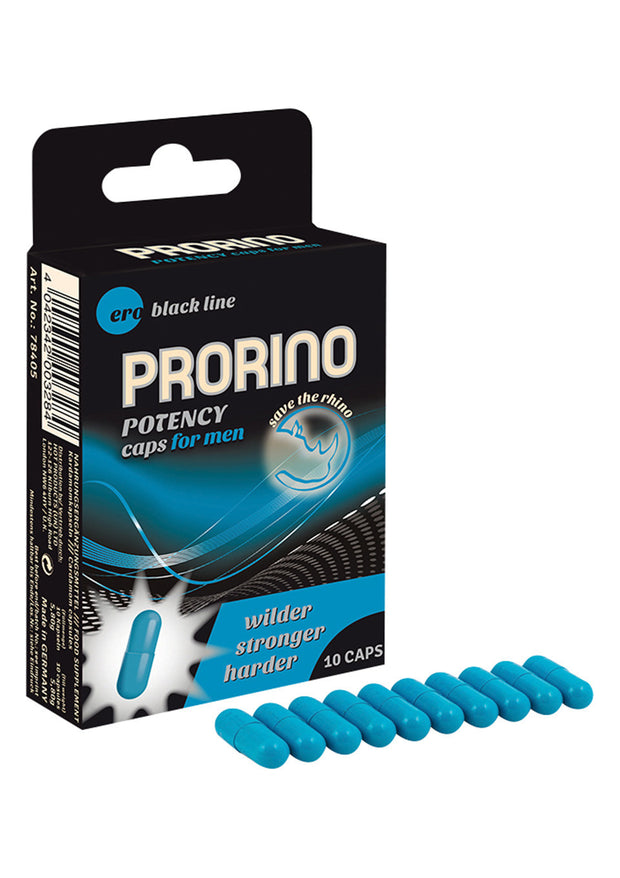 Pastiglie stimolanti pene Prorino Potency Caps Him 10pcs