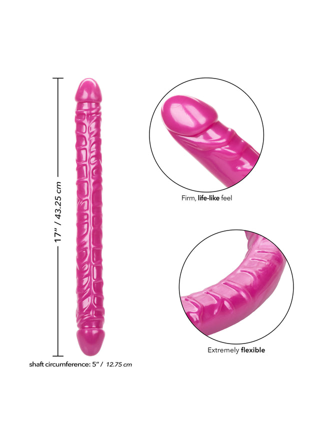 Fallo realistico doppio Size Queen Double Dong 17 Inch pink