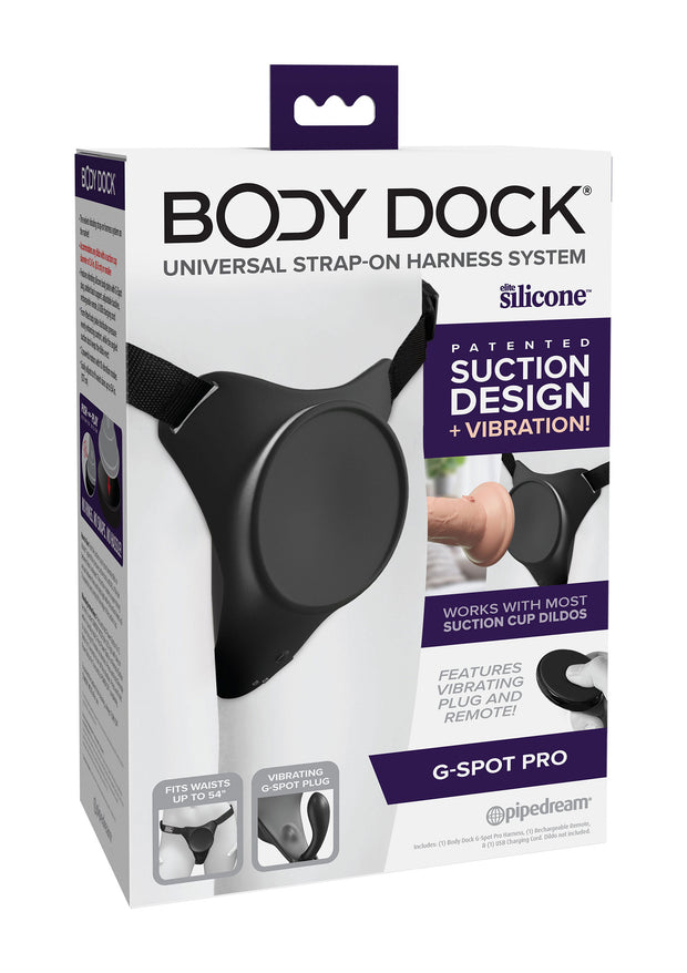 Imbracatura strap on con plug vibrante Body Dock G-Spot Pro Harness