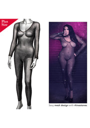 Tutina erotica donna Crotchless Bodystocking XL/3XL