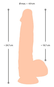 Fallo realistico maxi con ventosa Dildo with moveable Skin 24.7 cm