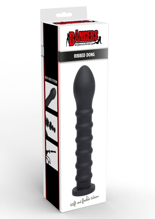 Fallo accessorio per macchina del sesso Ribbed Dong Easy-Lock 19 cm